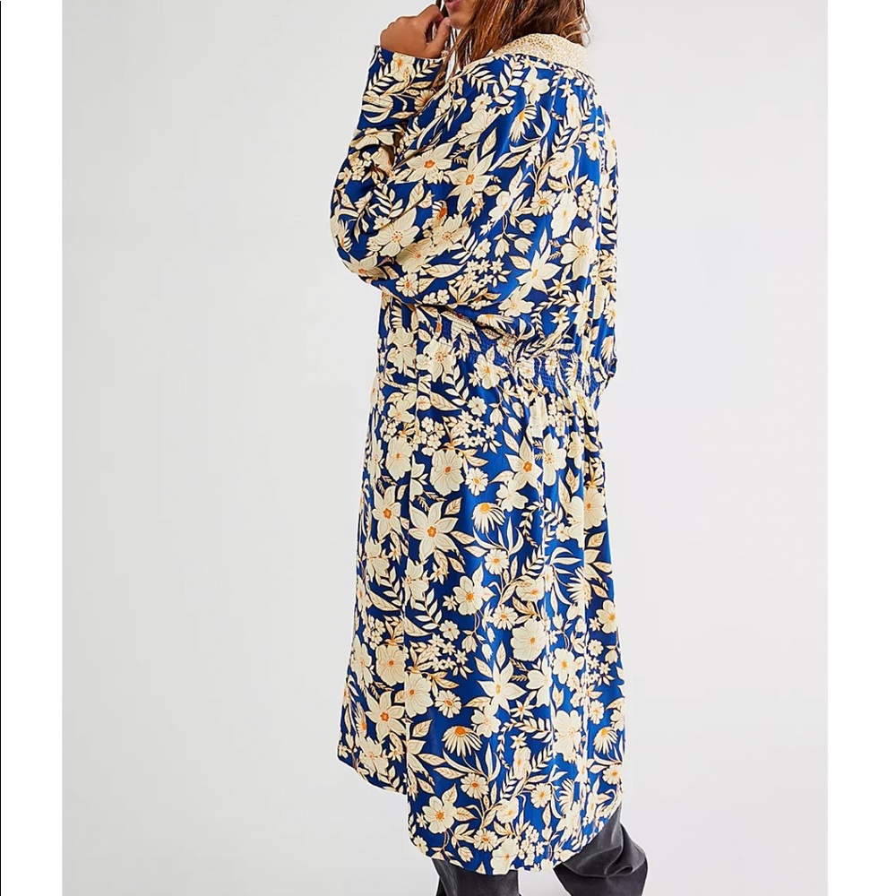 FREE PEOPLE Wild Nights Duster Kimono Jacket - Floral Combo, XS - NWT